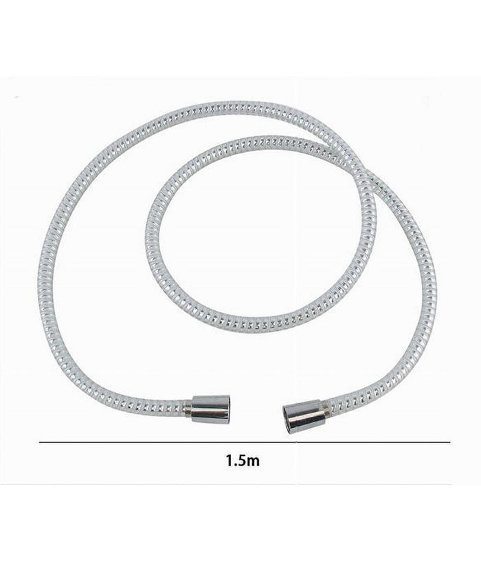 Laccio Tubo Flessibile Doccia Biflex Cromo Bianco Universale Lungo 1.5 Mt 87302         