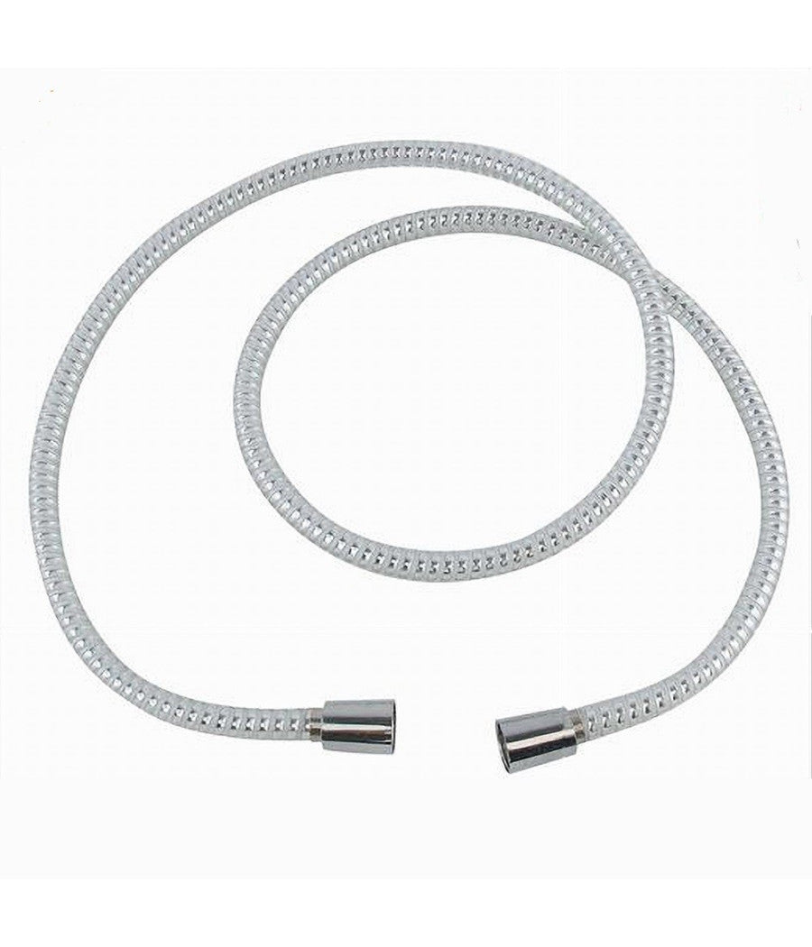 Laccio Tubo Flessibile Doccia Biflex Cromo Bianco Universale Lungo 1.5 Mt 87302         