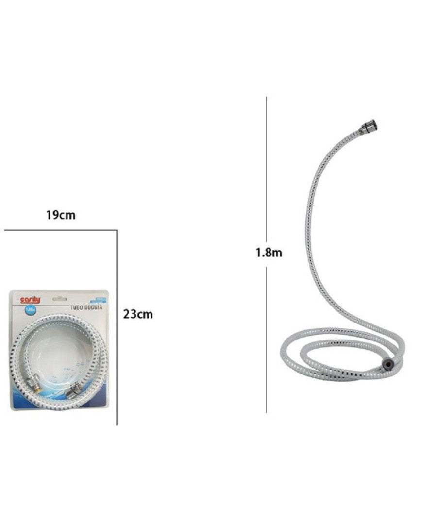 Laccio Tubo Flessibile Doccia Biflex Cromo Universale Lunghezza 1,8 Metri 69225         
