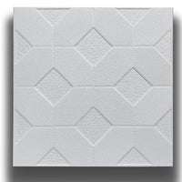 10 o 20mq (40 oppure 80 pezzi) di pannello decorativo a soffitto in polistirene compatto 50x50cm (spess. 1cm) LAGOS - Pacco da 10 metri quadrati