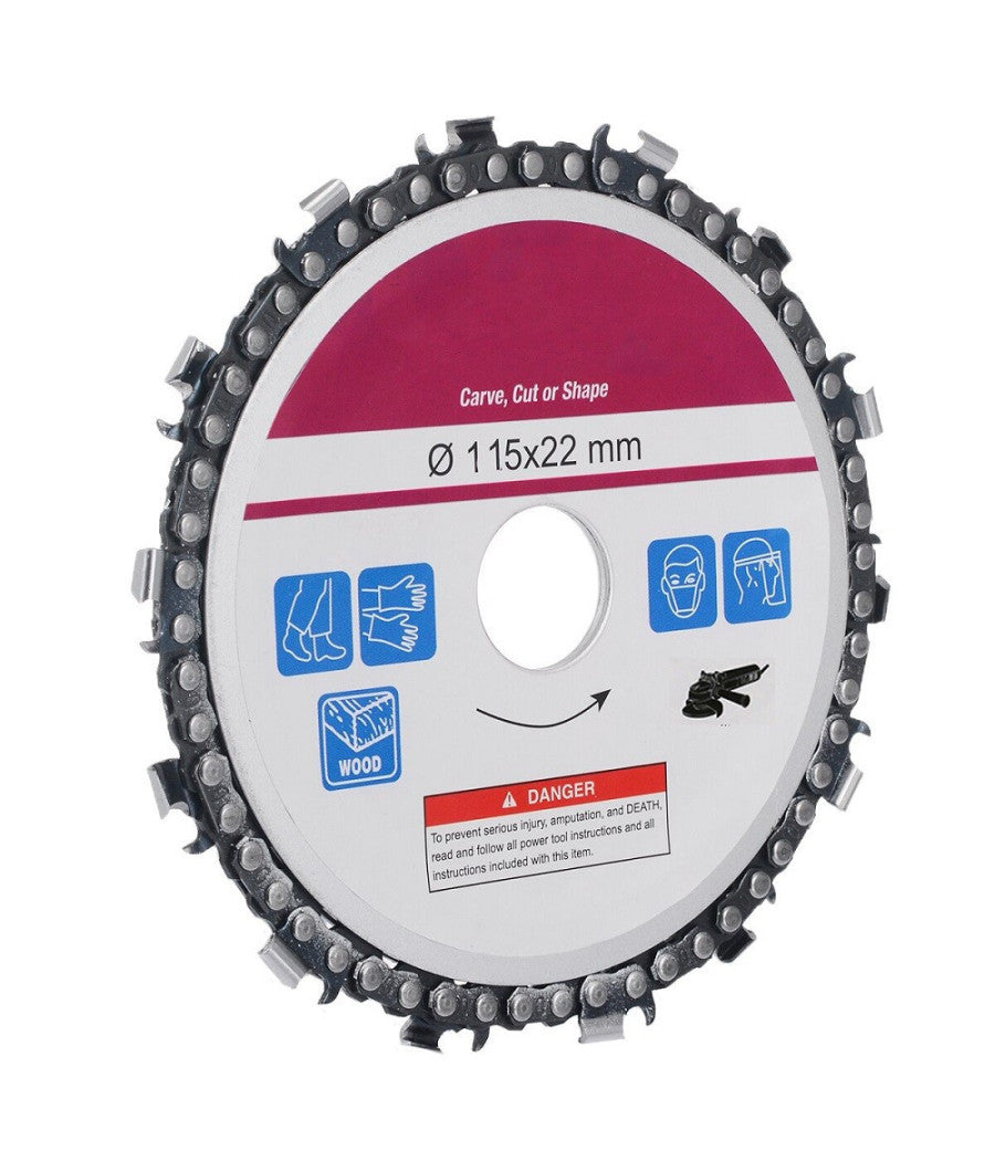 Lama Disco Taglio Legno A Catena Per Smerigliatrice Angolare 125 X 22 Mm         