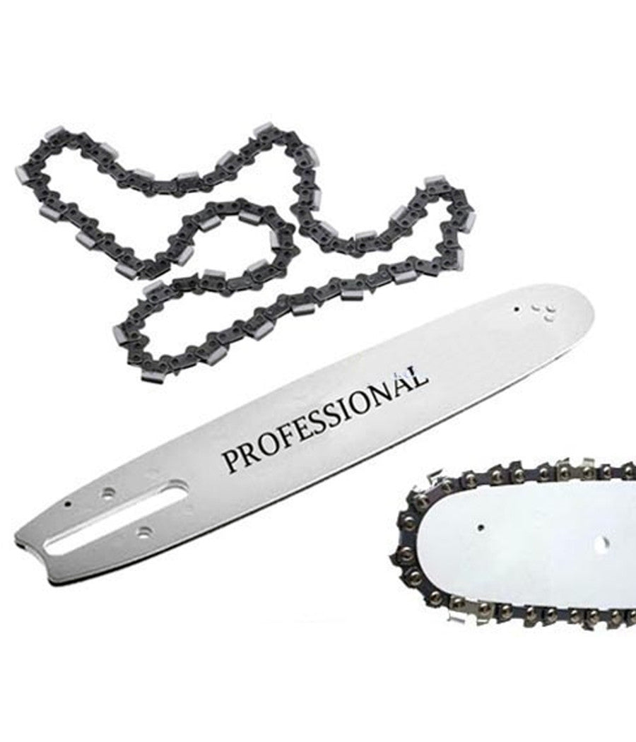 Lama E Barra Per Motosega 25cm + Catena Di Ricambio Moto Sega 250 Mm         