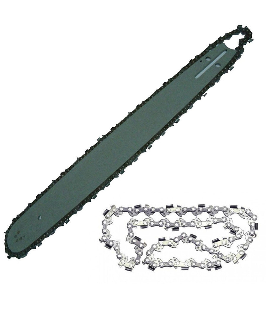 Lama E Barra Per Motosega 50 Cm + Catena Di Ricambio Moto Sega 500 Mm Strong         
