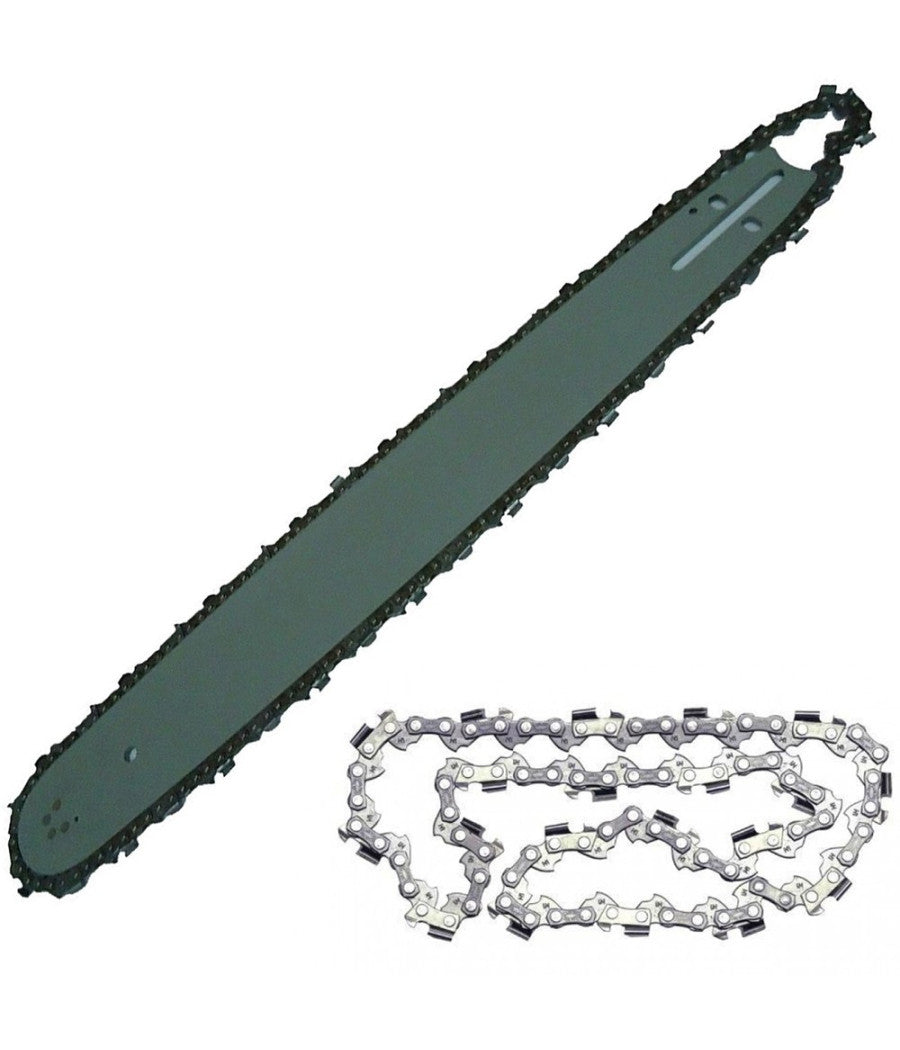 Lama E Barra Per Motosega 52 Cm + Catena Di Ricambio Moto Sega 520 Mm Strong         
