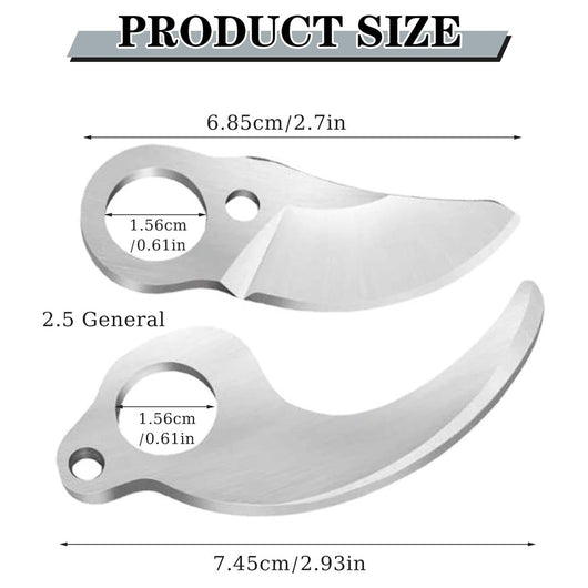 Trade Shop - Lame Di Ricambio Per Cesoie Elettriche 25mm Acciaio Forbici Potatura Lama Fissa Mobile -