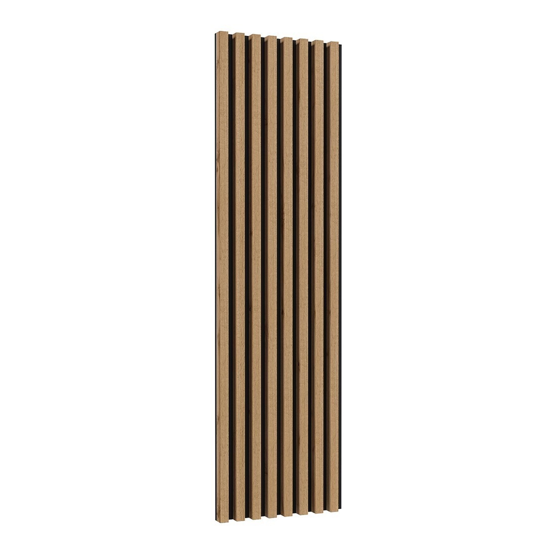 Lamelle murali XL effetto rovere su supporto nero opaco collezione CLARA