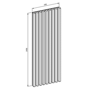 Lamelle murali verticali in aspetto quercia su supporto fondo nero opaco collezione CLARA