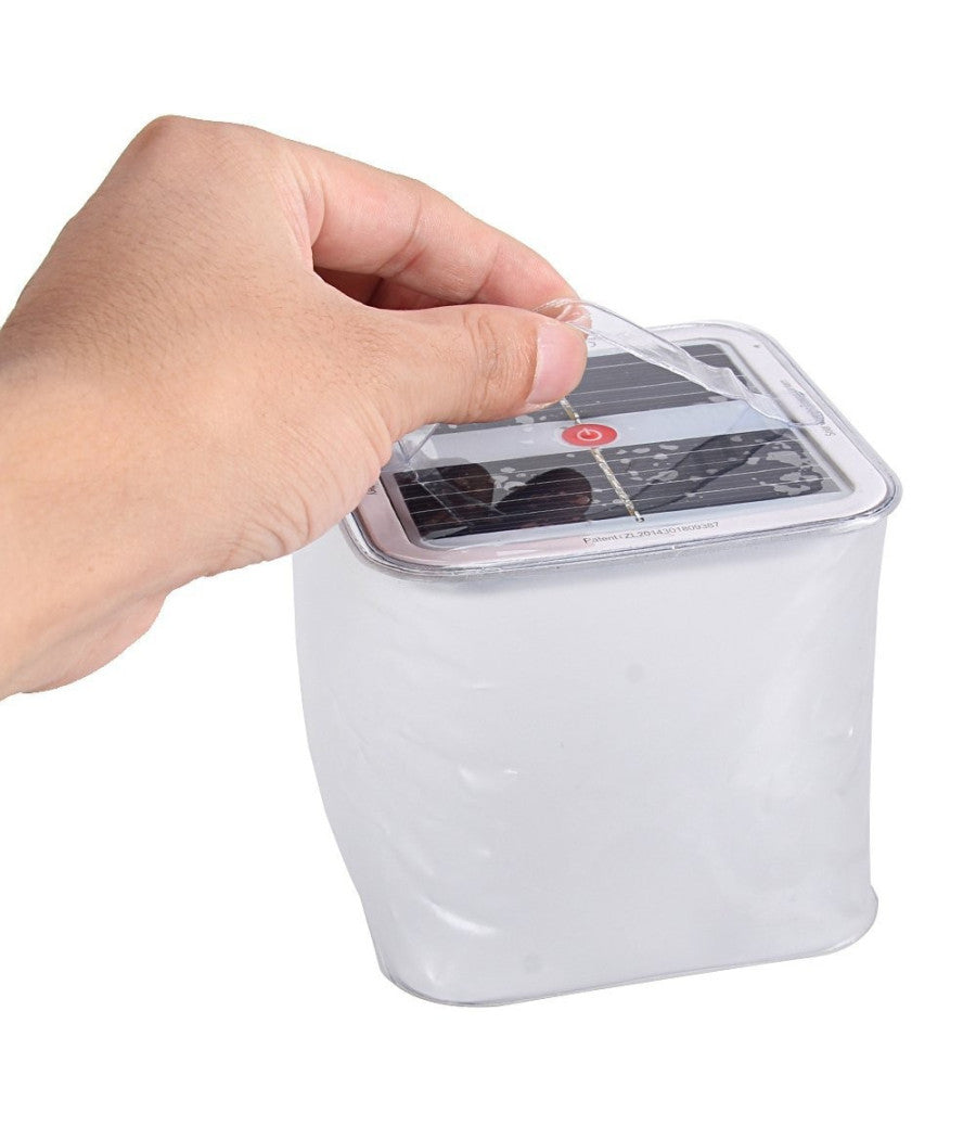 Lampada 10 Led Solare Gonfiabile Da Giardino Impermeabile Piscina Galleggiante         