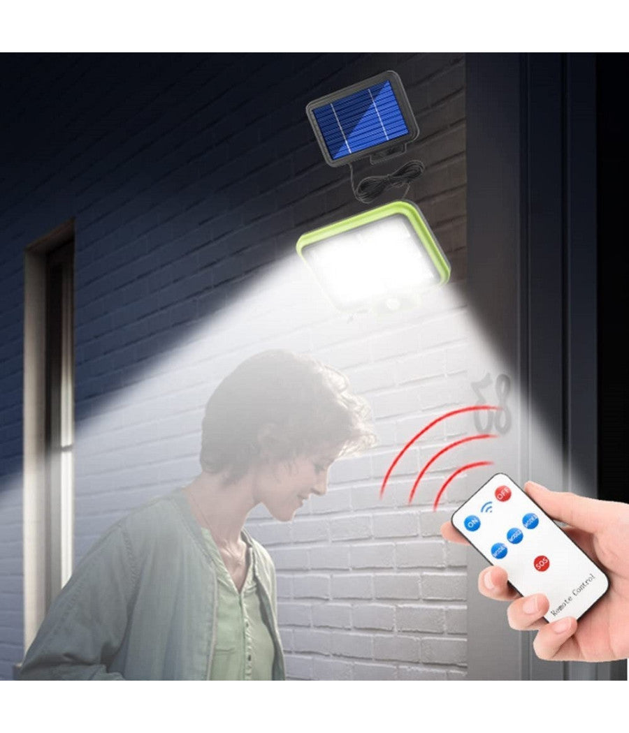 Lampada A Energia Solare Sensore Movimento 3 Modalità  Impermeabile Scale Giardino         