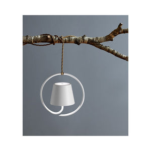 Lampada a led a sospensione Poldina Bianca ricaricabile e dimmerabile