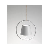 Lampada a led a sospensione Poldina Bianca ricaricabile e dimmerabile