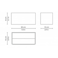 Lampada a led da parete Cubetto IP20 11,4W bianca