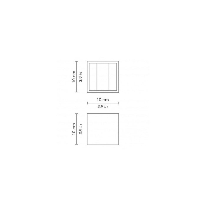 Lampada a led da parete Cubetto IP54 6,5W con alette regolabili Bianco