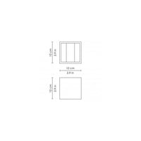 Lampada a led da parete Cubetto IP54 6,5W con alette regolabili Corten