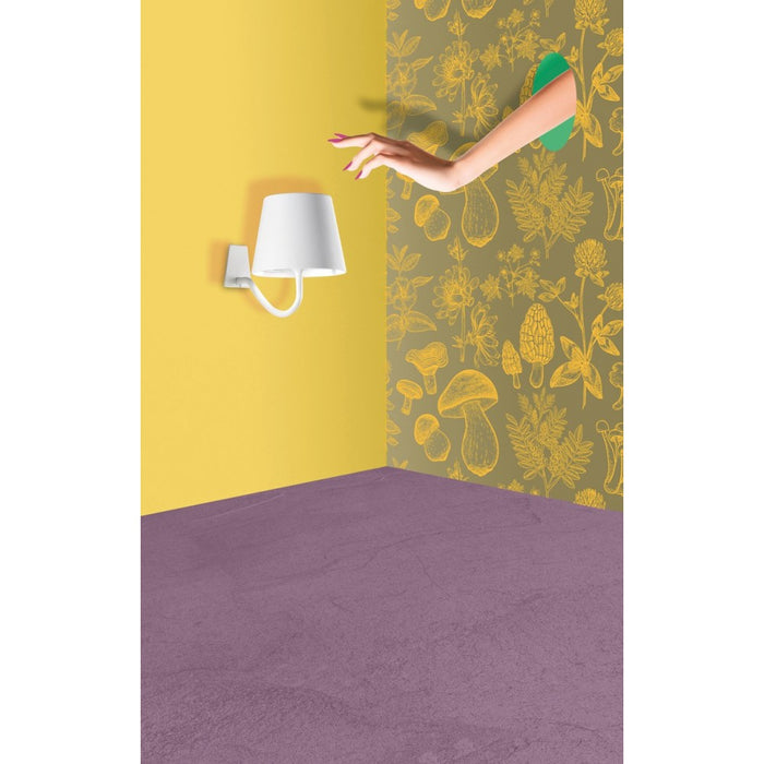 Lampada a led da Parete Poldina Bianca ricaricabile e dimmerabile con batteria fino a 12 ore