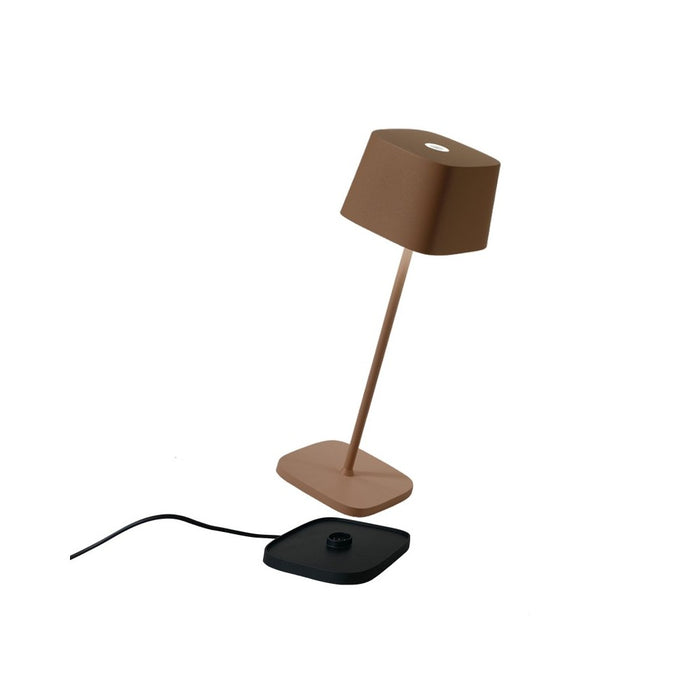 Lampada a led da tavolo Ofelia Pro Corten ricaricabile e dimmerabile