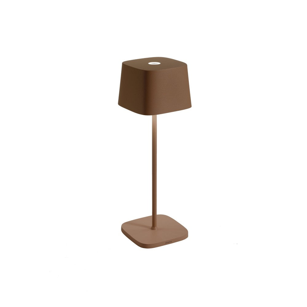 Zafferano Lampada a led da tavolo Ofelia Pro Corten ricaricabile e dimmerabile - 2200-2700-3000K - 9h massima potenza