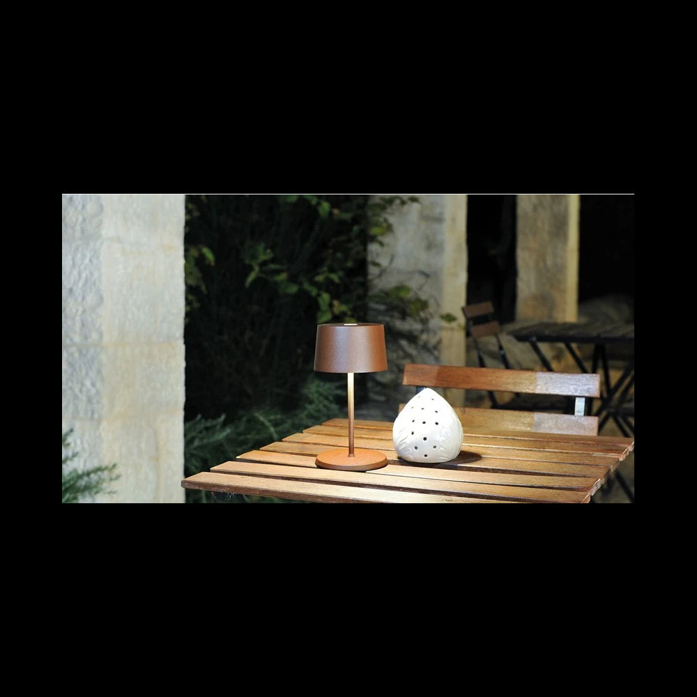 Lampada a led da tavolo Olivia pro mini bianca ricaricabile e dimmerabile