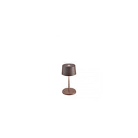 Lampada a led da tavolo Olivia pro mini corten ricaricabile e dimmerabile