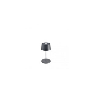 Lampada a led da tavolo Olivia pro mini grigio scuro ricaricabile e dimmerabile