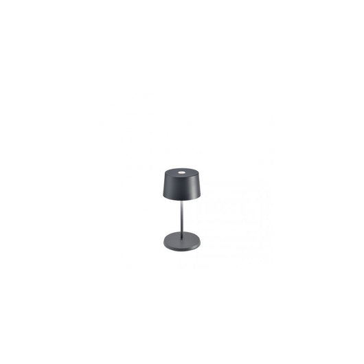 Lampada a led da tavolo Olivia pro mini grigio scuro ricaricabile e dimmerabile