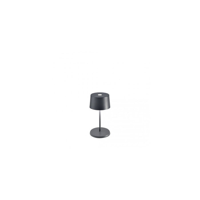 Lampada a led da tavolo Olivia pro mini grigio scuro ricaricabile e dimmerabile