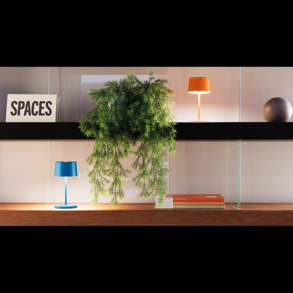 Lampada a led da tavolo Olivia pro mini grigio scuro ricaricabile e dimmerabile