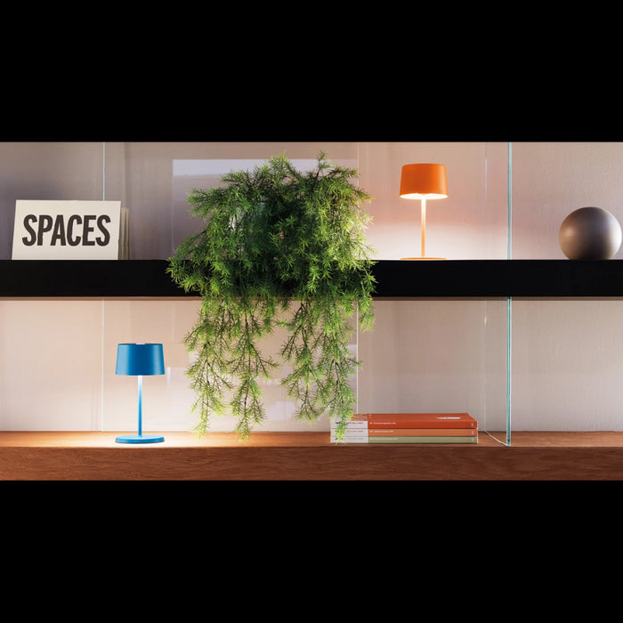 Lampada a led da tavolo Olivia pro mini grigio scuro ricaricabile e dimmerabile