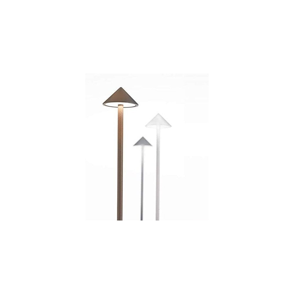 Lampada a led da tavolo Pina Pro Bianca ricaricabile e dimmerabile senza fili Zafferano CCT 2200-2700-3000K