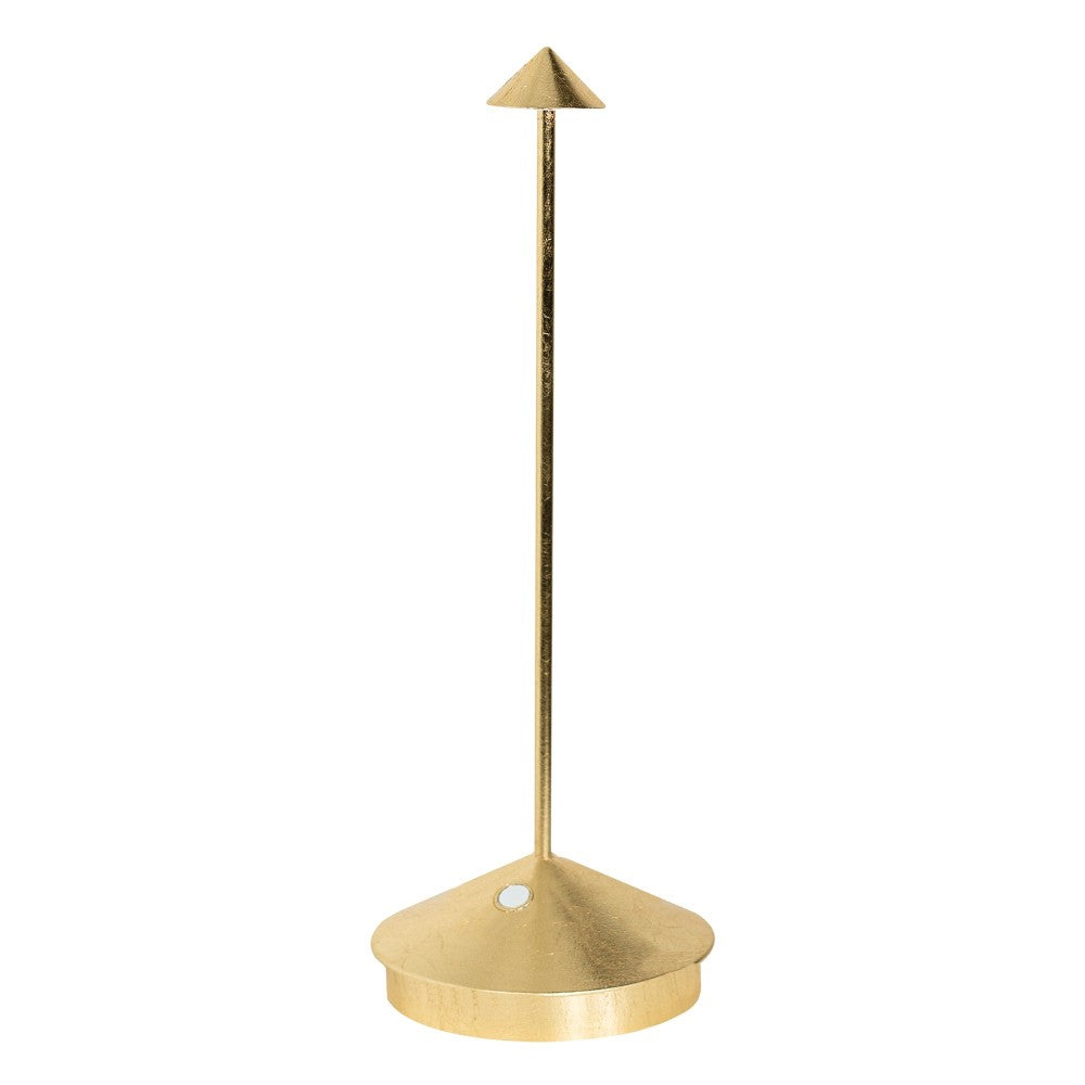 Lampada a led da tavolo Pina Pro Foglia oro ricaricabile e dimmerabile senza fili Zafferano