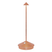 Lampada a led da tavolo Pina Pro Foglia rame ricaricabile e dimmerabile senza fili Zafferano