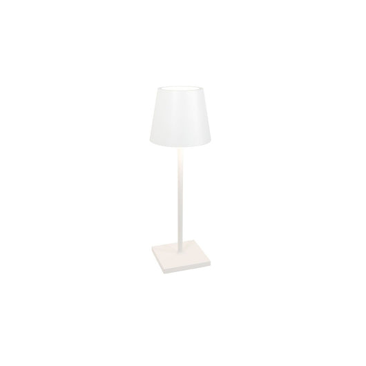 Zafferano Lampada a led da tavolo Poldina L Desk Bianca ricaricabile e dimmerabile con batteria fino a 12 ore