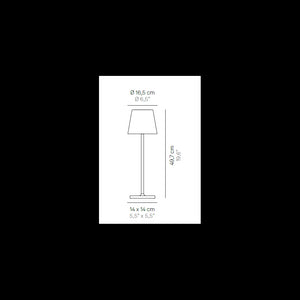 Lampada a led da tavolo Poldina L Desk  Grigio Scuro ricaricabile e dimmerabile con batteria fino a 12 ore