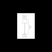 Zafferano Lampada a led da tavolo Poldina L Desk  Grigio Scuro ricaricabile e dimmerabile con batteria fino a 12 ore