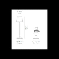 Lampada a led da tavolo Poldina Lido pesci azzurri ricaricabile e dimmerabile con batteria fino a 12 ore. Per uso esterno IP65