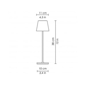 Lampada a led da tavolo Poldina Pro Foglia Oro ricaricabile e dimmerabile con batteria fino a 12 ore