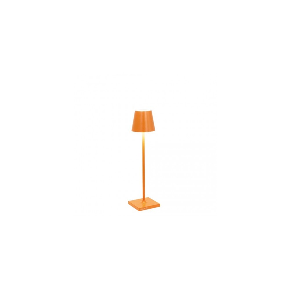 Lampada a led da tavolo Poldina Pro Micro Arancio ricaricabile e dimmerabile con batteria fino a 12 ore
