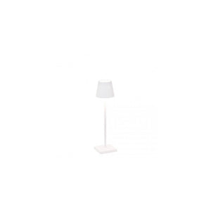 Lampada a led da tavolo Poldina Pro Micro Bianca ricaricabile e dimmerabile con batteria fino a 12 ore