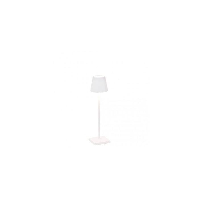 Lampada a led da tavolo Poldina Pro Micro Bianca ricaricabile e dimmerabile con batteria fino a 12 ore