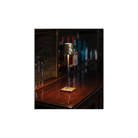 Lampada a led da tavolo Poldina Pro Micro Blu Capri opaco Foglia Oro Craquelè ricaricabile e dimmerabile con batteria fino a 12 ore