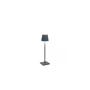 Lampada a led da tavolo Poldina Pro Micro Grigio Scuro ricaricabile e dimmerabile con batteria fino a 12 ore