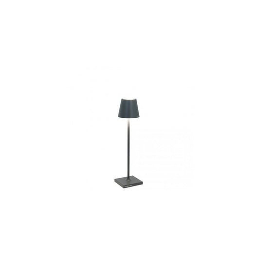 Lampada a led da tavolo Poldina Pro Micro Grigio Scuro ricaricabile e dimmerabile con batteria fino a 12 ore