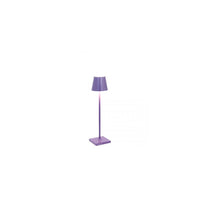 Lampada a led da tavolo Poldina Pro Micro Lilla ricaricabile e dimmerabile con batteria fino a 12 ore
