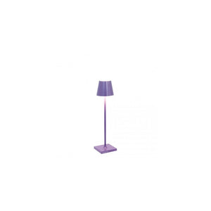 Lampada a led da tavolo Poldina Pro Micro Lilla ricaricabile e dimmerabile con batteria fino a 12 ore