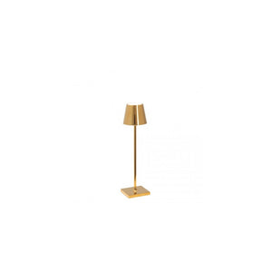 Lampada a led da tavolo Poldina Pro Micro Oro Lucido ricaricabile e dimmerabile con batteria fino a 12 ore