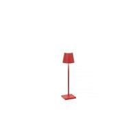 Lampada a led da tavolo Poldina Pro Micro Rosso ricaricabile e dimmerabile con batteria fino a 12 ore