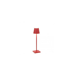Lampada a led da tavolo Poldina Pro Micro Rosso ricaricabile e dimmerabile con batteria fino a 12 ore
