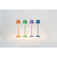 Lampada a led da tavolo Poldina Pro Micro Salvia ricaricabile e dimmerabile con batteria fino a 12 ore