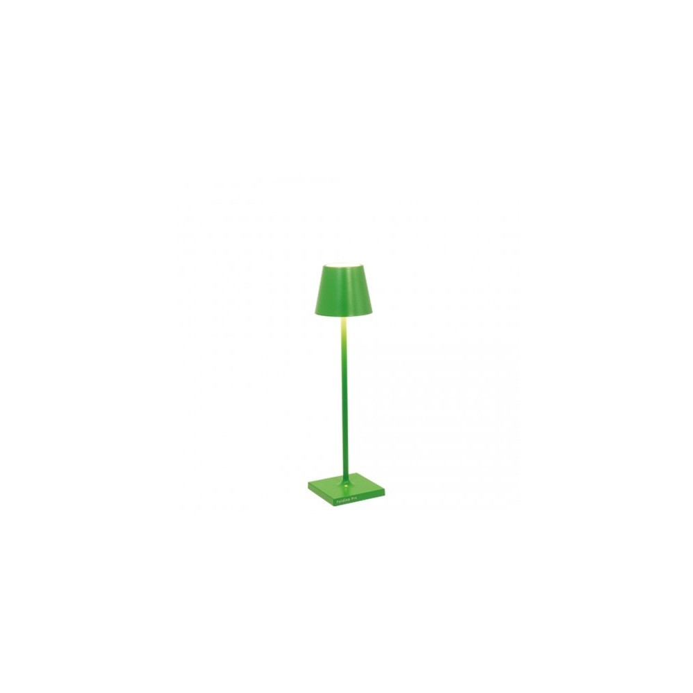 Lampada a led da tavolo Poldina Pro Micro Verde Mela ricaricabile e dimmerabile con batteria fino a 12 ore