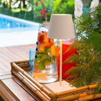 Lampada a led da tavolo Poldina Pro Mini Bianca ricaricabile e dimmerabile con batteria fino a 12 ore